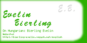 evelin bierling business card